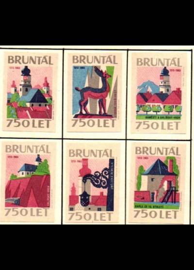 Bruntal - 750 let 1213-1953 (seria 6 etykiet)