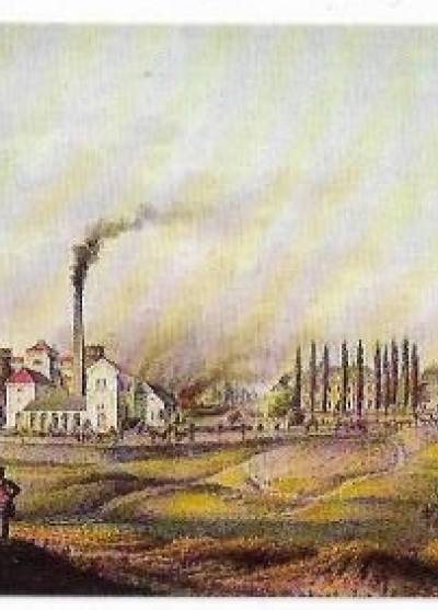 E. Knippel - Stara huta żelaza w Wełnowcu (Katowice) ok. 1840 r.