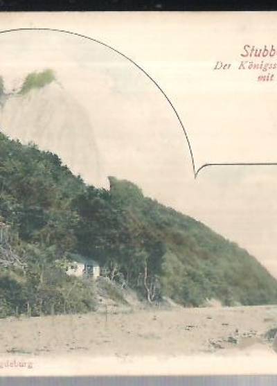 Stubbenkammer - der Konigsstuhl, Strandpartie mit Fischerhutte  [1900 r.]