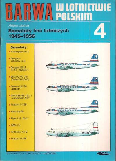 Adam Jońca - Barwa w lotnictwie polskim: Samoloty linii lotniczych 1945-1956 (4)