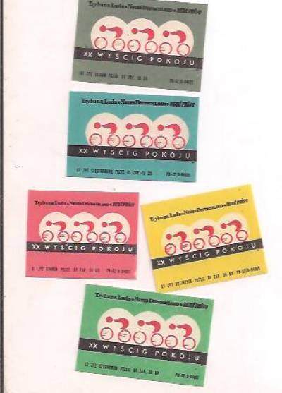XX Wyścig Pokoju (1967, seria kolorystyczna 5 etykiet)