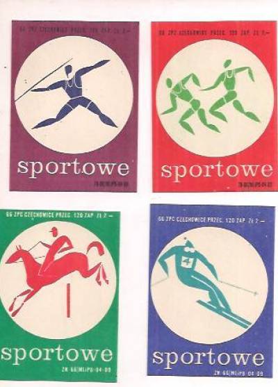 Sportowe (seria 4 większych etykiet, 1966)