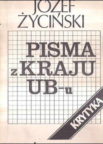 Józef Życiński - Pisma z kraju UB-u